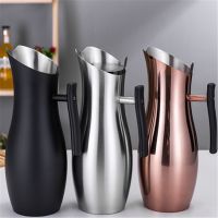 304 stainless steel pot cold water boiled cup pot Golden gold Ice Cold Freeze Kettle BEER JAR Bar Fruit Juice Red Divider