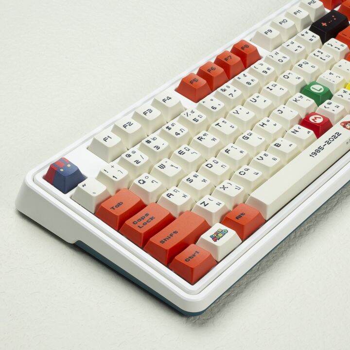 seehon-official-store-mario-keycaps-ปุ่มกดมาริโอ้-122-pbt-ธีมมาริโอ้-diy-คีย์บอร์ดเมคคานิคอล-คีย์บอร์ดไทย