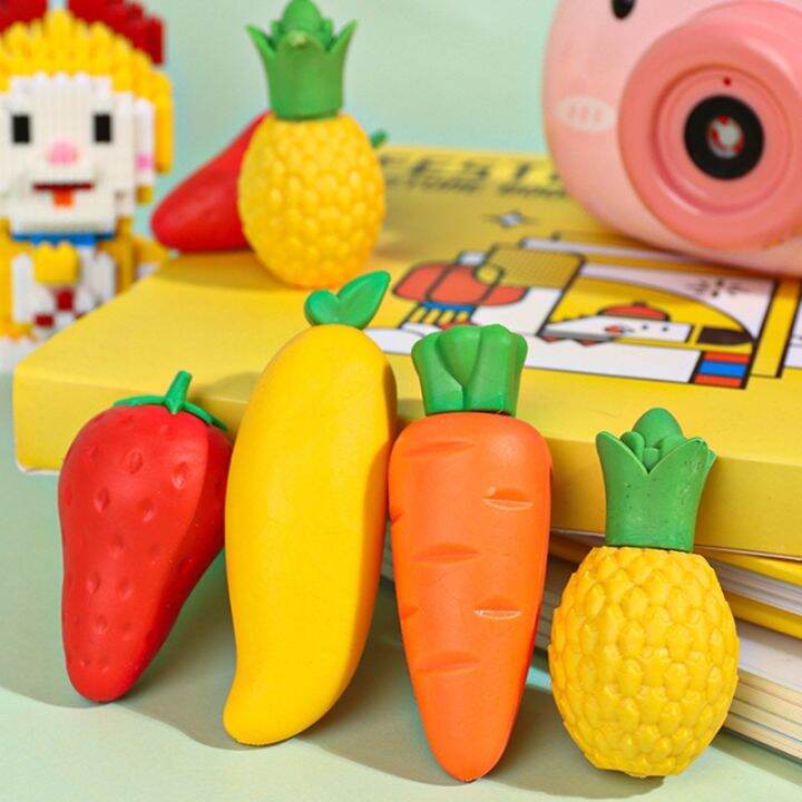[New heat]KuLe Kids Kawaii Cartoon Eraser Large Size Fruit Eraser