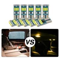 10ชิ้น W5W T10 LED หลอดไฟ C An BUS 9-SMD 12โวลต์6000พันสีขาว194 168ภายในรถแผนที่โดมไฟที่จอดรถแสงสัญญาณอัตโนมัติโคมไฟ