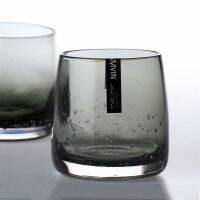 Whis-Key Glasses, Bar Drinking Glasses,Crystal Glass,310Ml,Cockt-Ail Glasses , Juice Glasses, Whis-Key Tumblers,แว่นตา Sco-Tch Old Fashioned สำหรับ Bour-Bon &amp; Rock-Smoke Grey