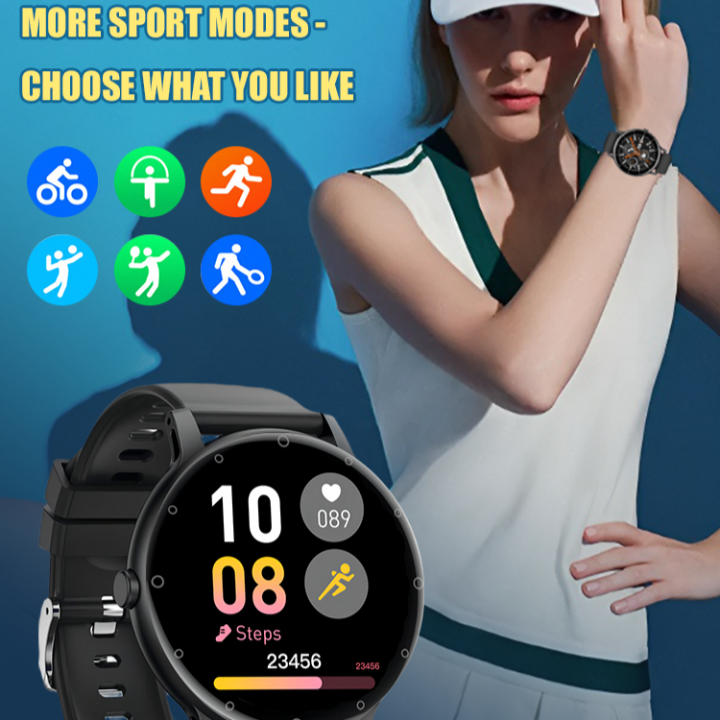 guibai HD round screen step counting sports smart watch, blood glucose