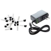 1 Pcs DC 12V 1A 1000MA Power Supply Adapter for CCTV Camera &amp; 15 Pcs MAC97A6 97A6 Bi-Directional Triac Thyristor 600V 1A