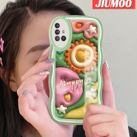 JIUMOO เคส M40s ปลอกสำหรับ Samsung Galaxy A51 4G A51 5G ลายการ์ตูน3D ดอกทานตะวันสุดสร้างสรรค์สีสันสดใสลายคลื่นป้องกันเลนส์กล้องเคสโทรศัพท์แบบใสเคสนิ่มโปร่งใสกล่องกันกระแทกซิลิโคน