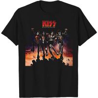 Hot sale THE rock kiss band graphic Mens 100% Cotton Round Neck Short Sleeve T-Shirt  Adult clothes