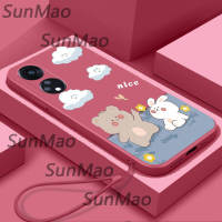 For เคสโทรศัพท์ OPPO Reno 8T 5G ซิลิโคนอ่อนนุ่มกระต่ายหมีครอบคลุม