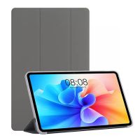 สำหรับ Teclast T40 Pro WMC0724 3-ชั้นวางของหนังแบบฝาพับ Tablet Smart Case (สีเทา)