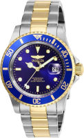 Invicta Mens Pro Diver Quartz Watch with Stainless Steel Strap Two-tone/Blue