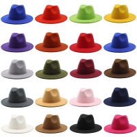 Mens Fedora Solid Color Fashion Polyester Cotton Pure Material Quality Ladies Mens Party Music Festival Hat