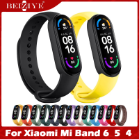 for Mi วง 6 ซิลิโคนวงอุปกรณ์เสริม pulseira miband 5NFC สายรัดเปลี่ยนซิลิโคน Wriststrap สำหรับ xiaomi mi bad 6 miband 5 สมาร์ทสร้อยข้อมือสายรัดข้อมือ miband4 band6 watchban