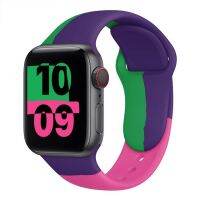 2022สีสำหรับสายนาฬิกาข้อมือ45มม. 41มม. Iwatch Serie4/5/6/Se/ 7สร้อยข้อมือซิลิโคนสำหรับสายนาฬิกาข้อมือ44มม. 40มม.