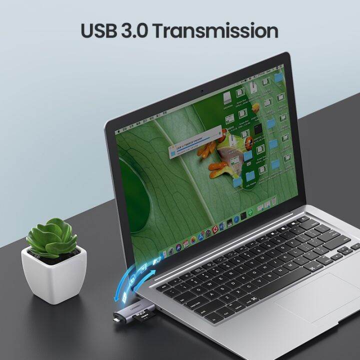 ugreen-อะแดปเตอร์การ์ดรีดเดอร์-usb-3-0-512g-type-c-sd-micro-sd-tf-otg-สําหรับ-ipad-air-5-4-ipad-mini-6-card-reader