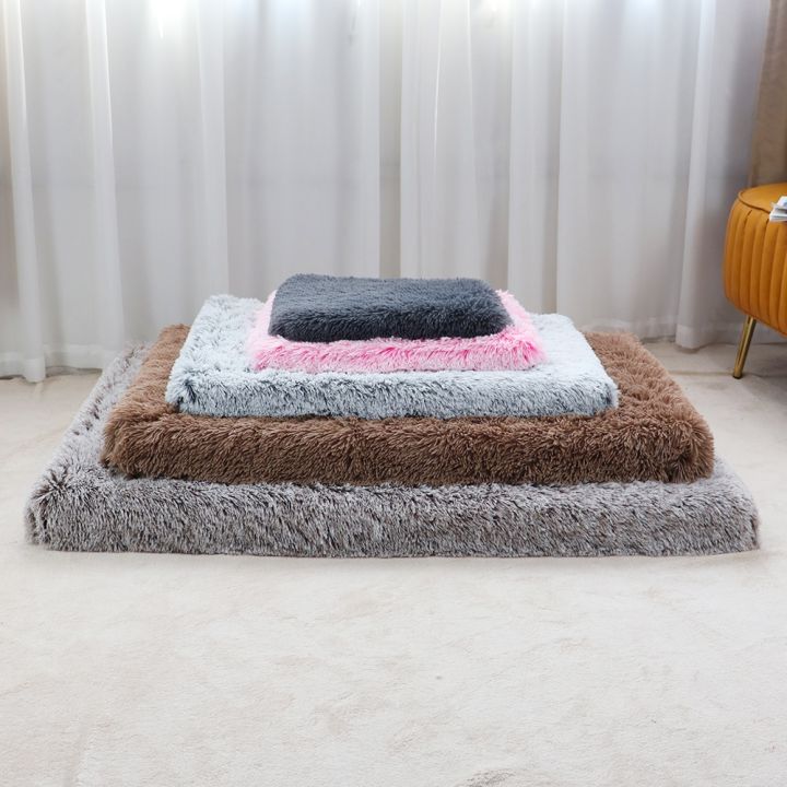 pets-baby-square-long-plush-warm-dog-bed-withcat-mats-pet-kennel-warm-sleepping-for-pets-washable-dogs-โซฟาเตียงแมวอุปกรณ์