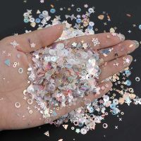 15 Grams Triangular Heart Shaped Shell Mixed Sequins Nail Art Accessories