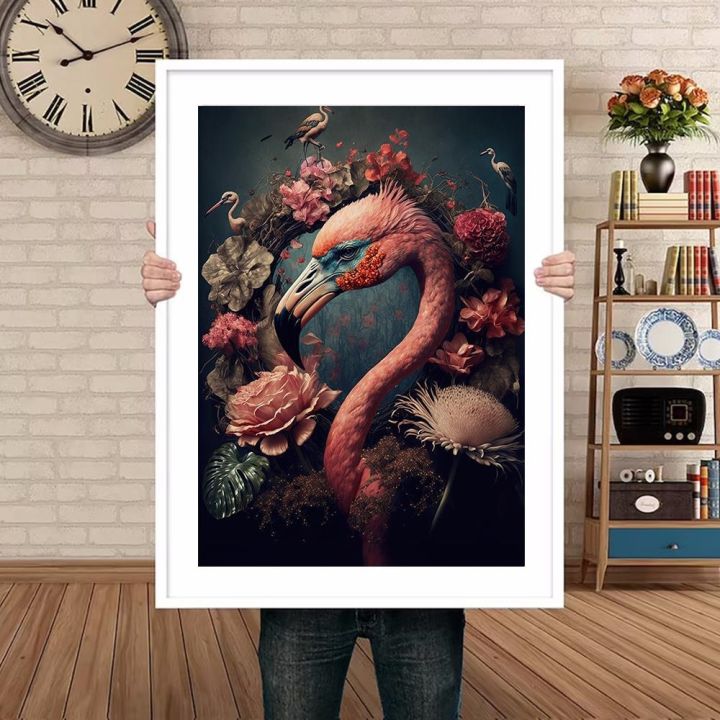 flamingo-hummingbird-peacock-owl-bird-poster-prints-living-room-home-decor-tropical-plant-flower-animal-canvas-painting-wall-art