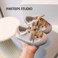 XISTEPS 2023รองเท้าผ้าใบลำลองสำหรับเด็กใหม่กันลื่นรองเท้าเด็กผู้ชายเด็กผู้หญิงรองเท้าสเก็ต1-9ปีรองเท้ากีฬาสำหรับเด็กวัยหัดเดินสีเทา