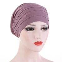 【YF】 2022 Muslim Turbans for Women Soild Color Underscarf Caps Female Inner Hijabs Turban Femme Musulman Arab Headwrap Hat Bon