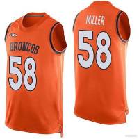 เสื้อกีฬาแขนกุด ลาย HQ1 NFL Denver Broncos Miller Jersey พลัสไซซ์ สําหรับผู้ชาย และผู้หญิง QH1