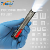 Professional Flashlight with Clip Dual Light Source Waterproof Rechargeable Light Suitable for Doctors, Home, Emergency