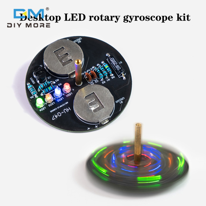 diymore LED Rotating Gyroscope DIY Kit Soldering Project Soldering ...