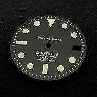 2023 Fashionable Watch Accessories NH35 Dial C3 BGW9 Luminous OEM Matte Black Sunburst Green New Design Replacement Mod Parts