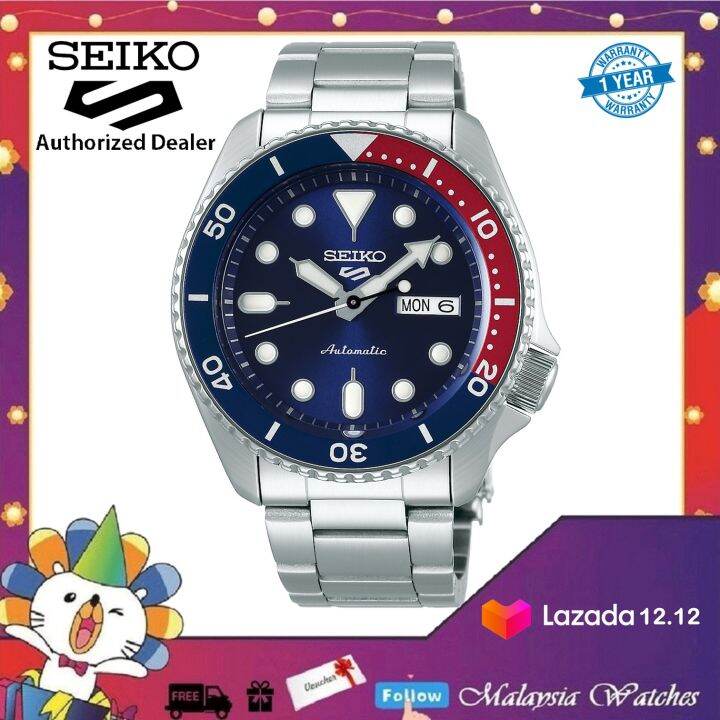 Seiko 5 Sports Superman SRPD53K1 Automatic 100M Blue & Red Bezel Stainless  Steel Bracelet Gents Watch (Seiko Pepsi) | Lazada