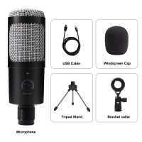 Metal USB Microphone Condenser Recording Microphone D80 Mic with Stand for Computer Laptop PC Karaoke Studio Recording