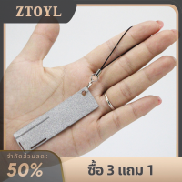 ZTOYL เครื่องลับเบ็ดตกปลาแบบพกพาทำจากหินเพชรอุปกรณ์ตกปลาเครื่องมือลับมีดพวงกุญแจสำหรับอุปกรณ์ตกปลากลางแจ้ง