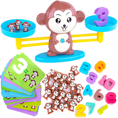 Montessori Math Toy Digital MonkeyDigital Maths Balance Scale Educational Balancing Scale Number Board Game Kids Learning Toys