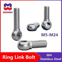 1-4Pcs Whole tooth/Half tooth Ring Link Bolt Fisheye Eye Slip Hole Screw M5 M6 M8 M10 M12 M14 M16 M18 M20 304 Stainless Steel