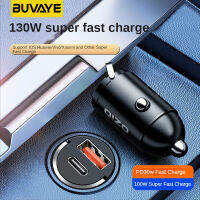 BUVAYE Car Charger Mini Super Fast Charge Car Adapter สำหรับ Xiaomi Oppo Vivo PD30W ที่มองไม่เห็น Super Fast Charge