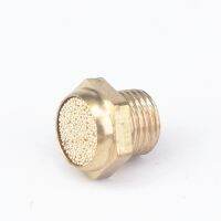 LOT 5 3/8 BSP Male Thread Brass Flat Cylinder Pneumatic Air Breather Silencer Vent Muffler Connector fitting For Denoiser