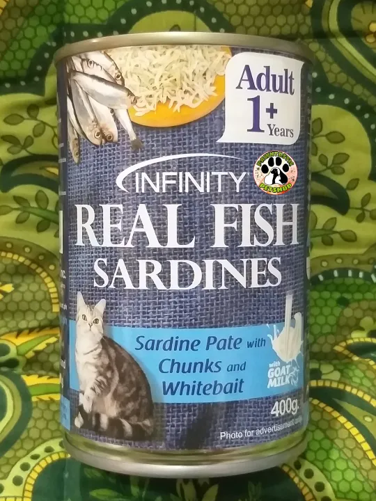 Infinity Real Fish Sardines 400g Sardines Pate W/Chunk & Whitebait