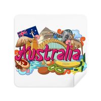 Kangaroo Harbour Bridge Australia Graffiti Glasses Cloth Screen Cleaner Suede Fabric 2 Pack Lens Cleaners