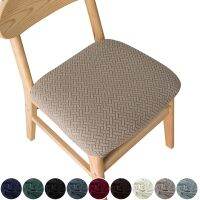 Elastic Dining Chairs Cover Seat Cover Jacquard Thick Polyester Kitchen Seat Furniture Protector Easy Fitted Seat Slipcover Sofa Covers  Slips