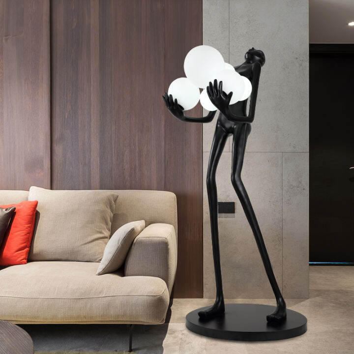 Nordic human sculpture floor lamp atmosphere living room lamp creative