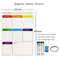 Weekly Monthly Planner Calendar Magnetic Dry Erase Fridge Board Erasable Memo Messages Door Board Stickers 2020 Daily Schedule