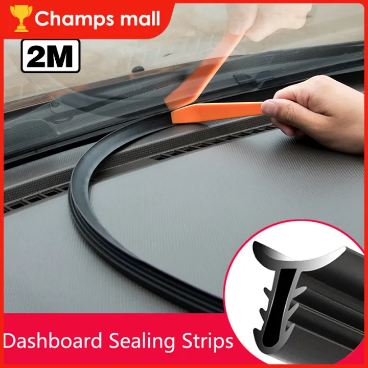 Universal 2M 19MM Car Windshield Edges Seal Strip Rubber Dashboard Seal