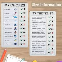 My Chores Checklist Board Portable RV Checklist Board Practical Adjustable Removable Elder Daily Care Checklist Board