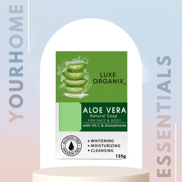 Luxe Organix 98 Aloe Vera Natural Soap With Vitamin C And Glutathione 135g Lazada Ph 8330