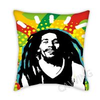 Bob Marley 3D printed polyester decorative throw pillowcase square zipper pillowcase fan shaped gift (contact seller support) Freecustomization. Double sided printing design for pillows)