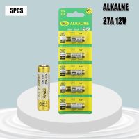 5ชิ้น27A แห้งอัลคาไลน์ A27 12V สำหรับกริ่งประตูรีโมทเตือนภัยรถควบคุม G27A MN27 MS27 GP27A A27 L828 V27GA ALK27A A27BP