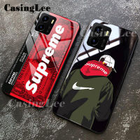 Casinglee เคสโทรศัพท์ OPPO A96 A76,เคสมือถือกระจกเทมเปอร์กันกระแทกด้านหลังเป็นคู่เคสสำหรับ OPPO OPPO A76 A96