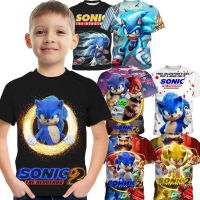 【In Stocks】Sonic the Hedgehog T-Shirt for Kids Teen Anime Boys And Girls Cartoon Shirt