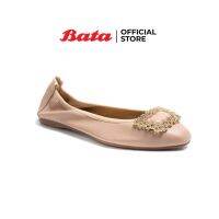 Bata บาจา รองเท้าบัลเล่ต์ รองเท้าคัทชู ส้นแบน หนังเทียม สำหรับผู้หญิง รุ่น Son สีเบจ 5518768