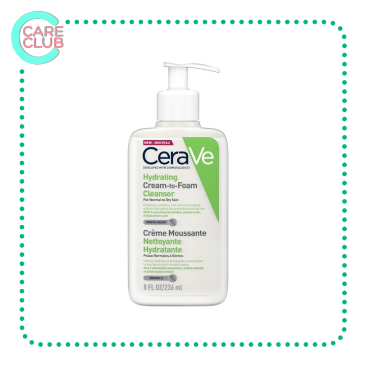 cerave-hydrating-cream-to-foam-cleanser-236-ml-ความสะอาดและล้างเครื่องสำอางขั้นตอนเดียว-เพื่อผิวสะอาด