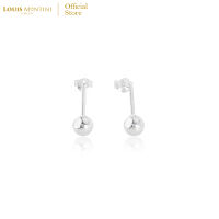 Louis Montini (Jewelry) Sterling Silver 925 Earrings ต่างหูเงินแท้ 92.5% ต่างหูผู้หญิง รูปบอล LJER62