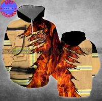 Xzx180305  Firefighter Custom Text All Over Print hoodies For Men &amp; Women CN1309 (Private Chat Free Name&amp;Logo Change)