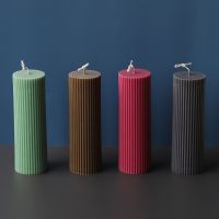 Flying fish hand made vertical stripes pillar candle acrylic mould scented candles DIY material manual candle mould