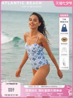 [National Style Series] Atlanticbeach23s Sexy Sling Retro Print One-Piece Swimsuit Vacation Style